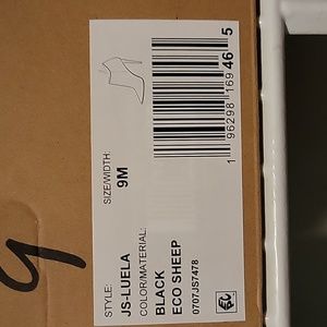 Jessica Simpson Black Eco Sheep Luela Bootie 4 inch heel
